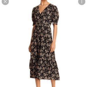 Ba&Sh Vika Ruffled Midi Dress - black